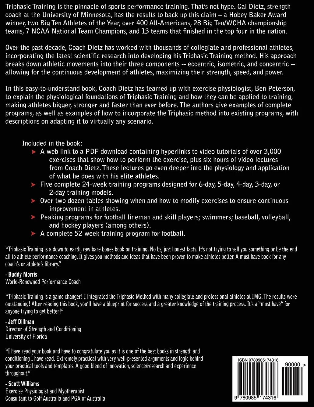 Triphasic Training: A systematic approach to elite speed and explosive strength performance