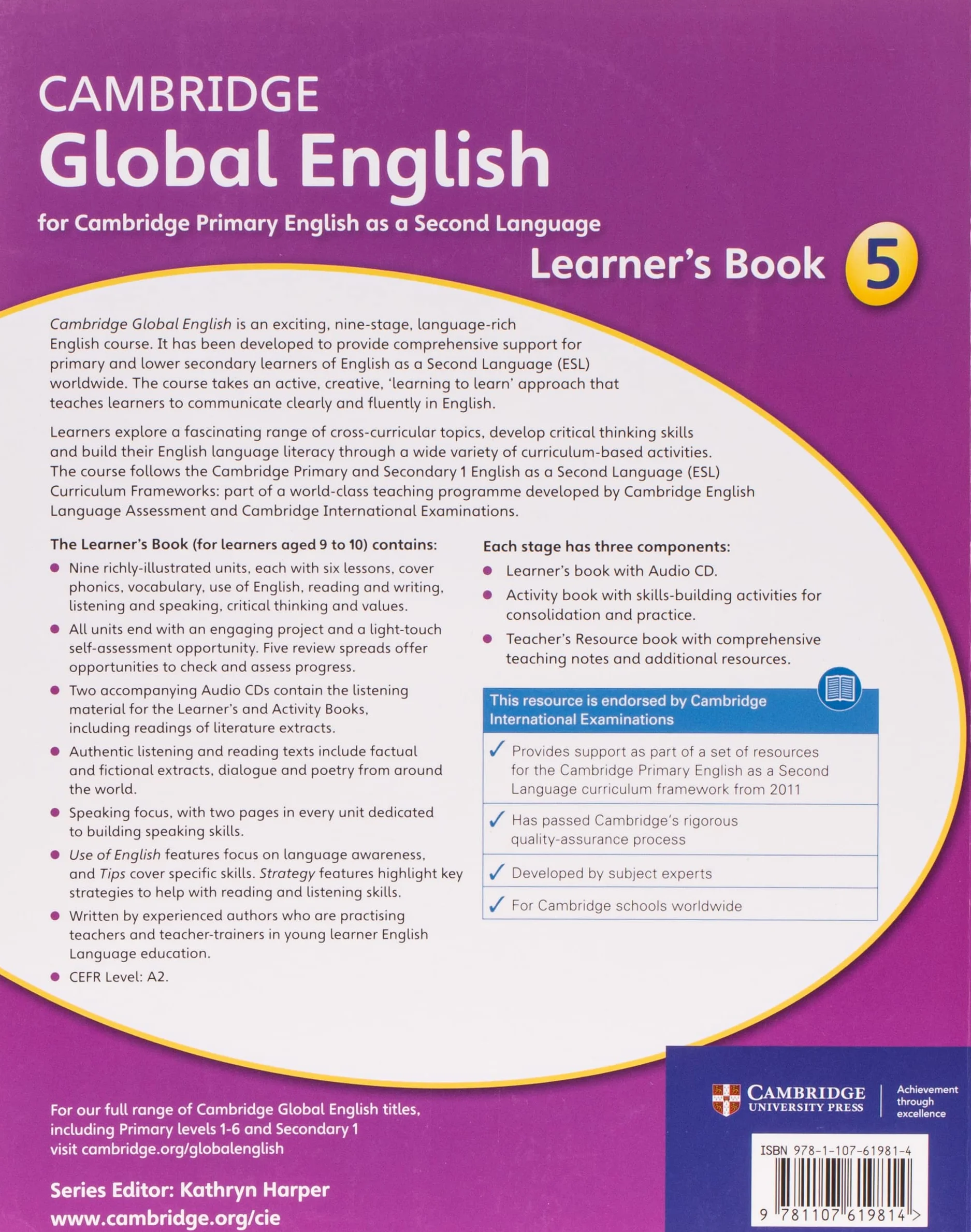 Cambridge Global English Stage 5 Stage 5 Learner's Book with Audio CD: for Cambridge Primary English as a Second Language