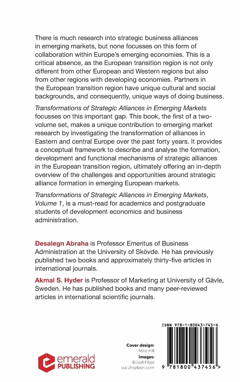 Transformation of Strategic Alliances in Emerging Markets: Volume I: 1