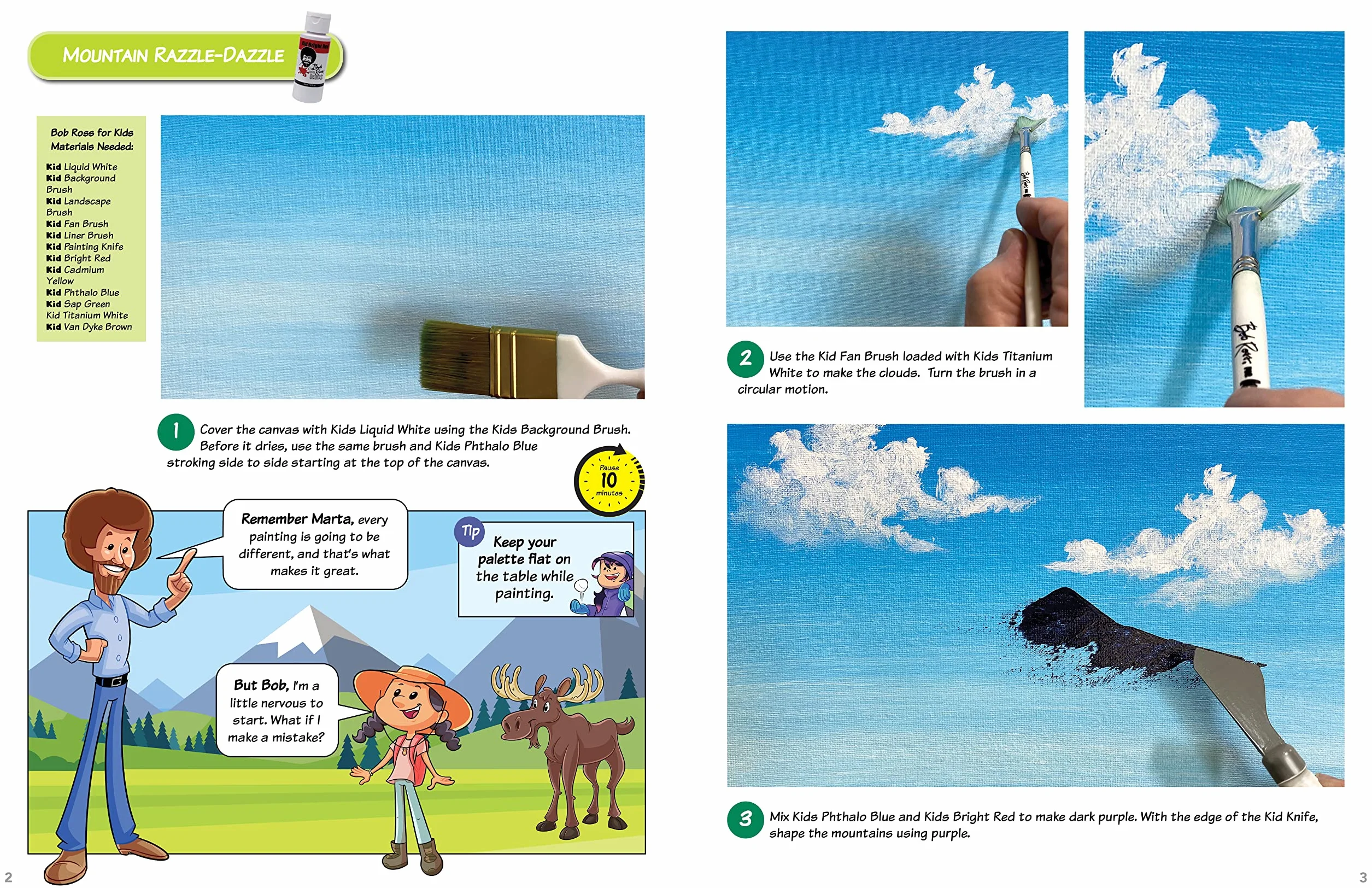 Painting with Bob Ross for Kids: With These Simple-To-Follow Lessons, in No Time You'll Be Painting Just Like Television's Favorite Painter, Bob Ross!