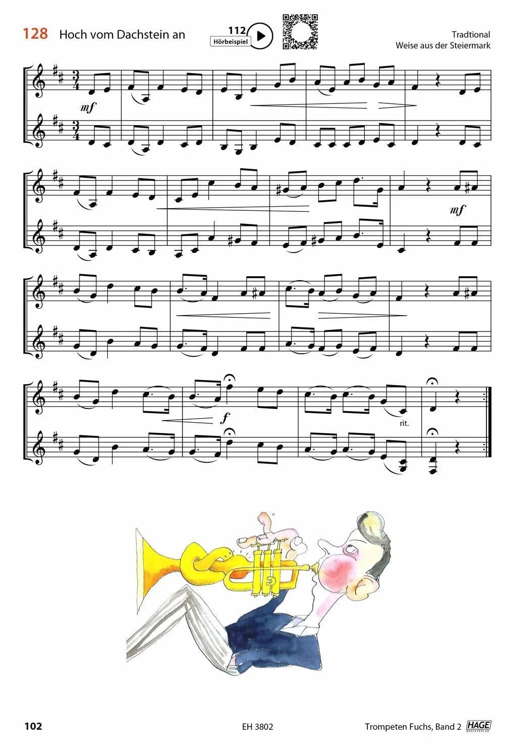 Trompeten Fuchs Band 2: Die geniale und spaßige Trompetenschule. Auch geeignet für Flügelhorn, Kornett oder Tenorhorn