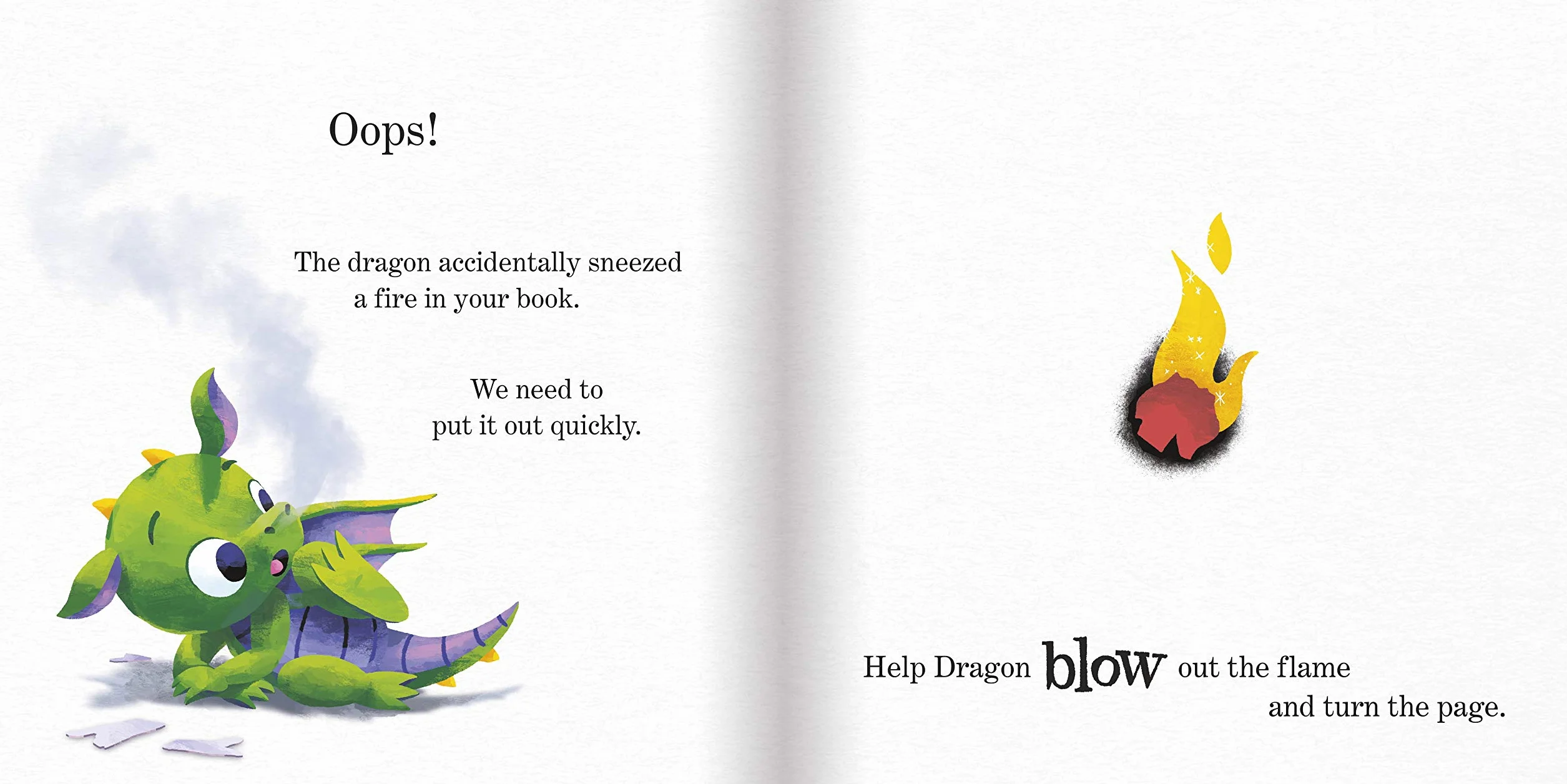 There's a Dragon in Your Book (2): An interactive story book for toddlers