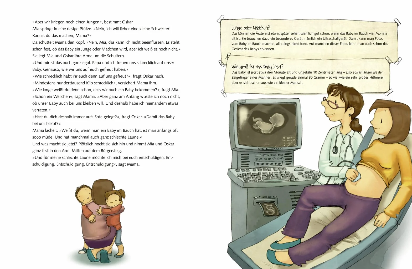 Ein Baby in Mamas Bauch: Ein ehrliches Aufklärungsbuch mit verständlichen Texten und stimmungsvollen Bildern für Kinder ab 6 Jahren