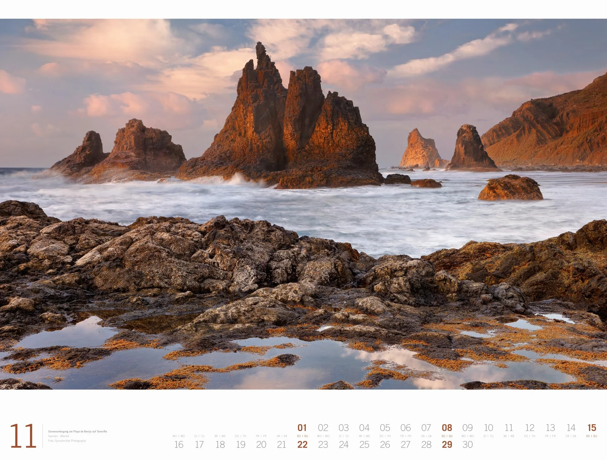 Meer Gallery Kalender 2026: Außergewöhnlicher Meeres-Kalender im großen Querformat (66x50 cm) | Küste und Strand im Großformat