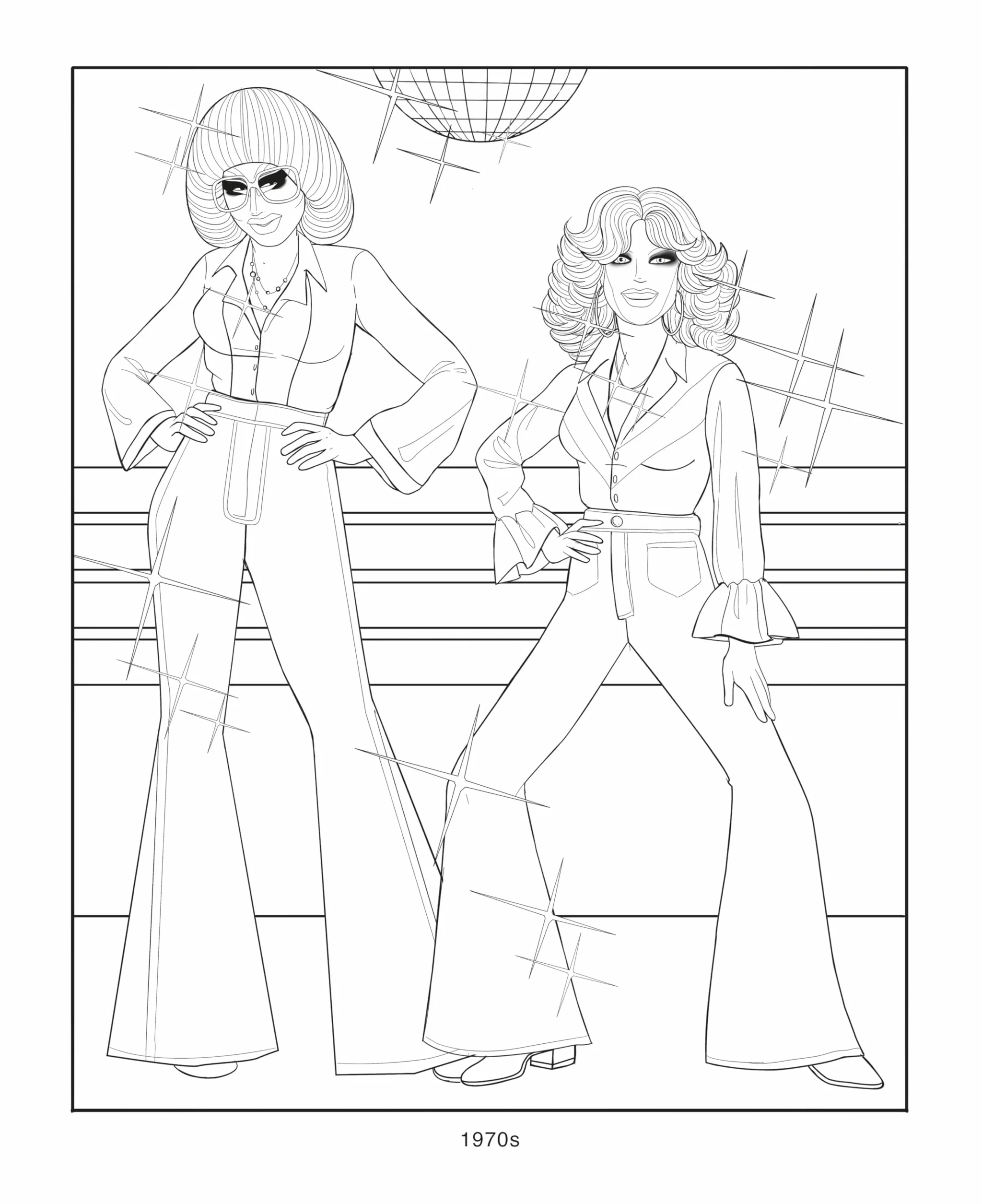 Trixie and Katya Coloring Through History