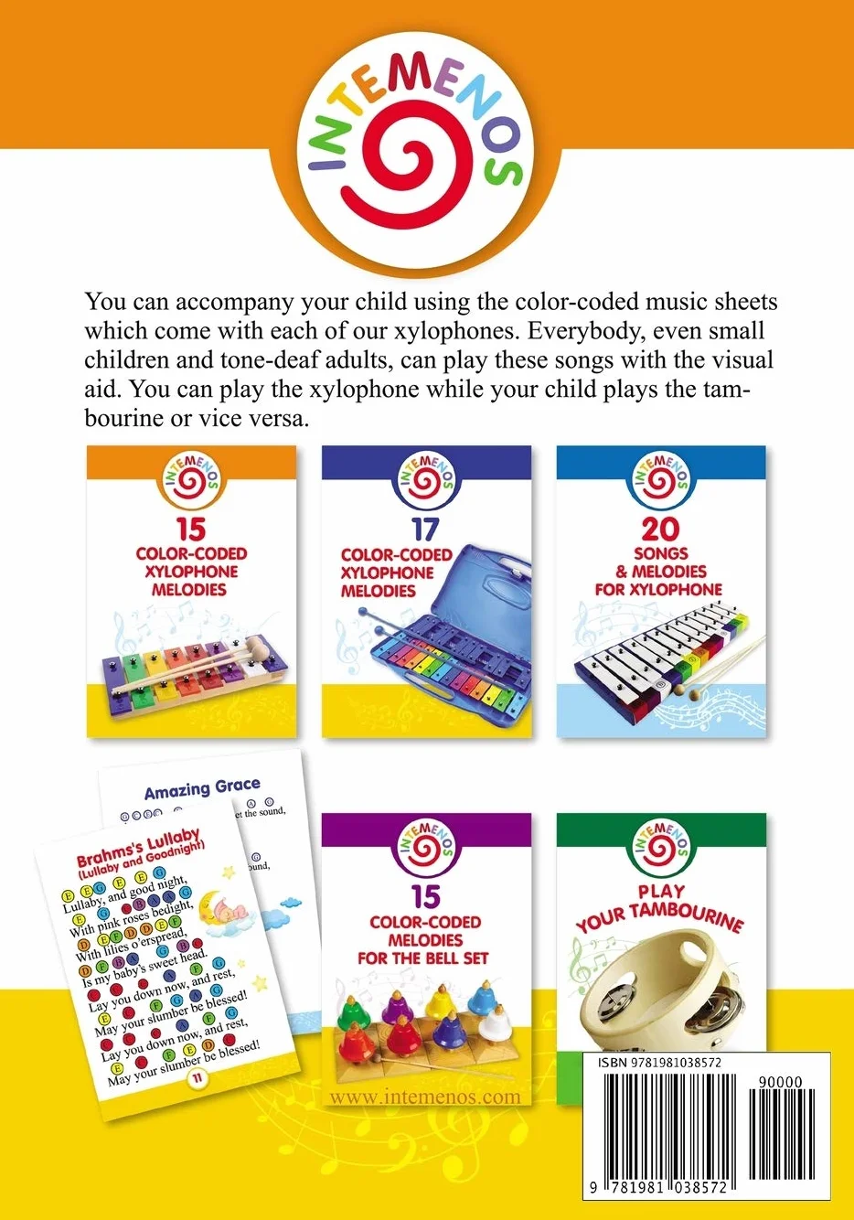 20 Color-Coded Xylophone Melodies: 20 Color-Coded and Letter-Coded Xylophone Sheet Music for Children