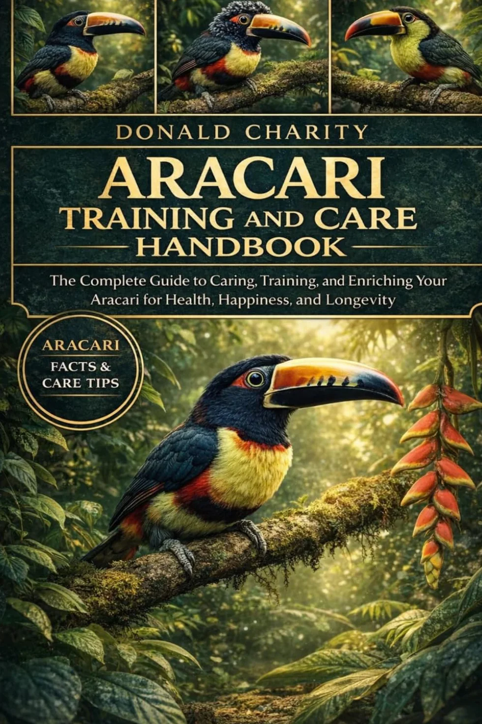 ARACARI TRAINING AND CARE HANDBOOK: The Complete Guide to Caring, Training, and Enriching Your Aracari for Health, Happiness, and Longevity.