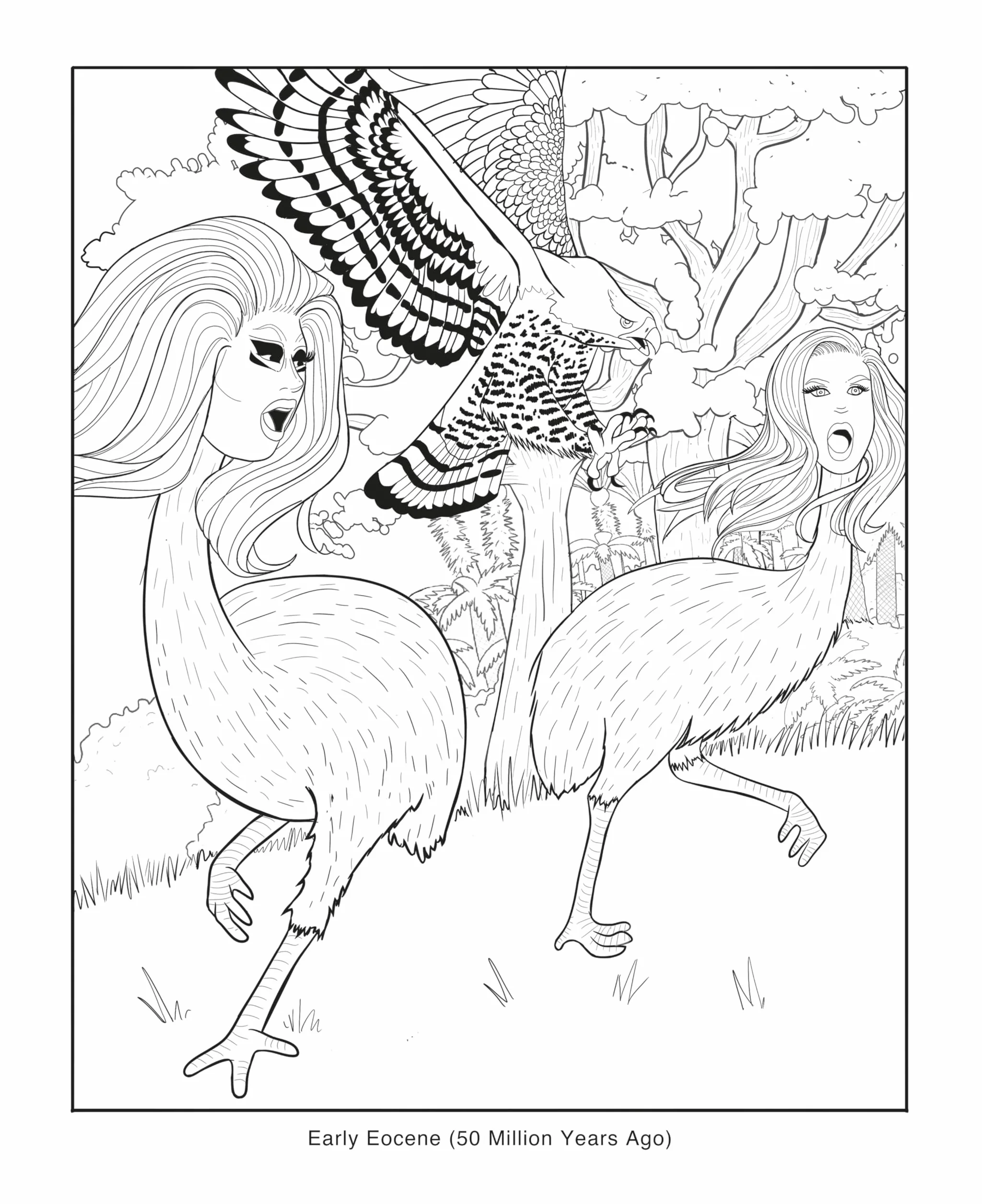Trixie and Katya Coloring Through History