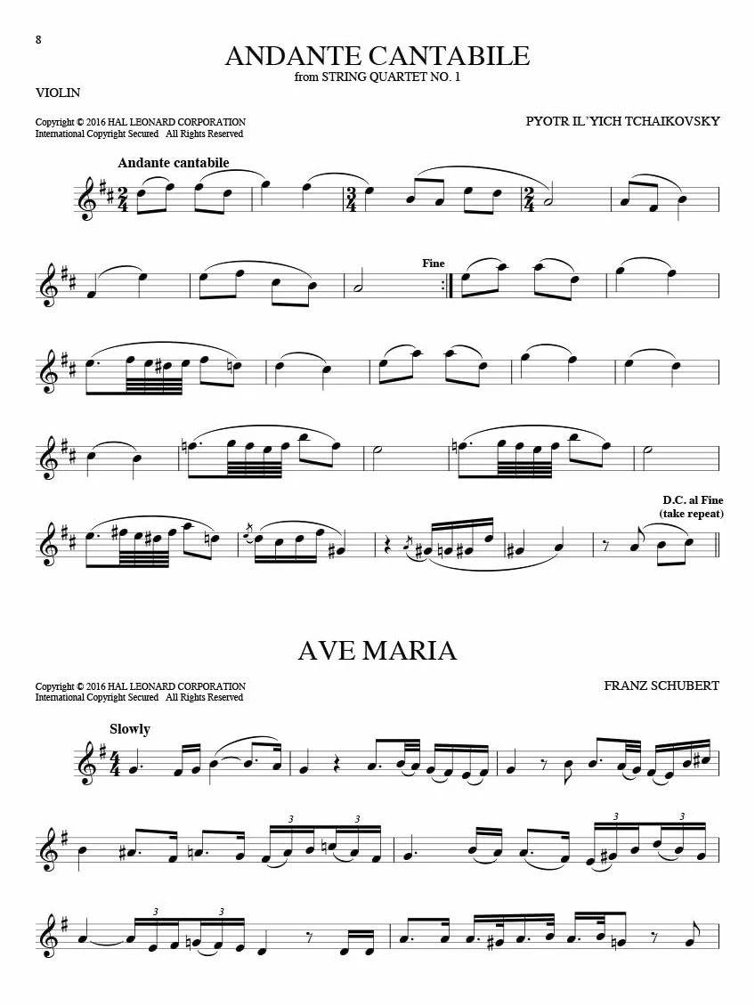 101 classical themes for violin violon