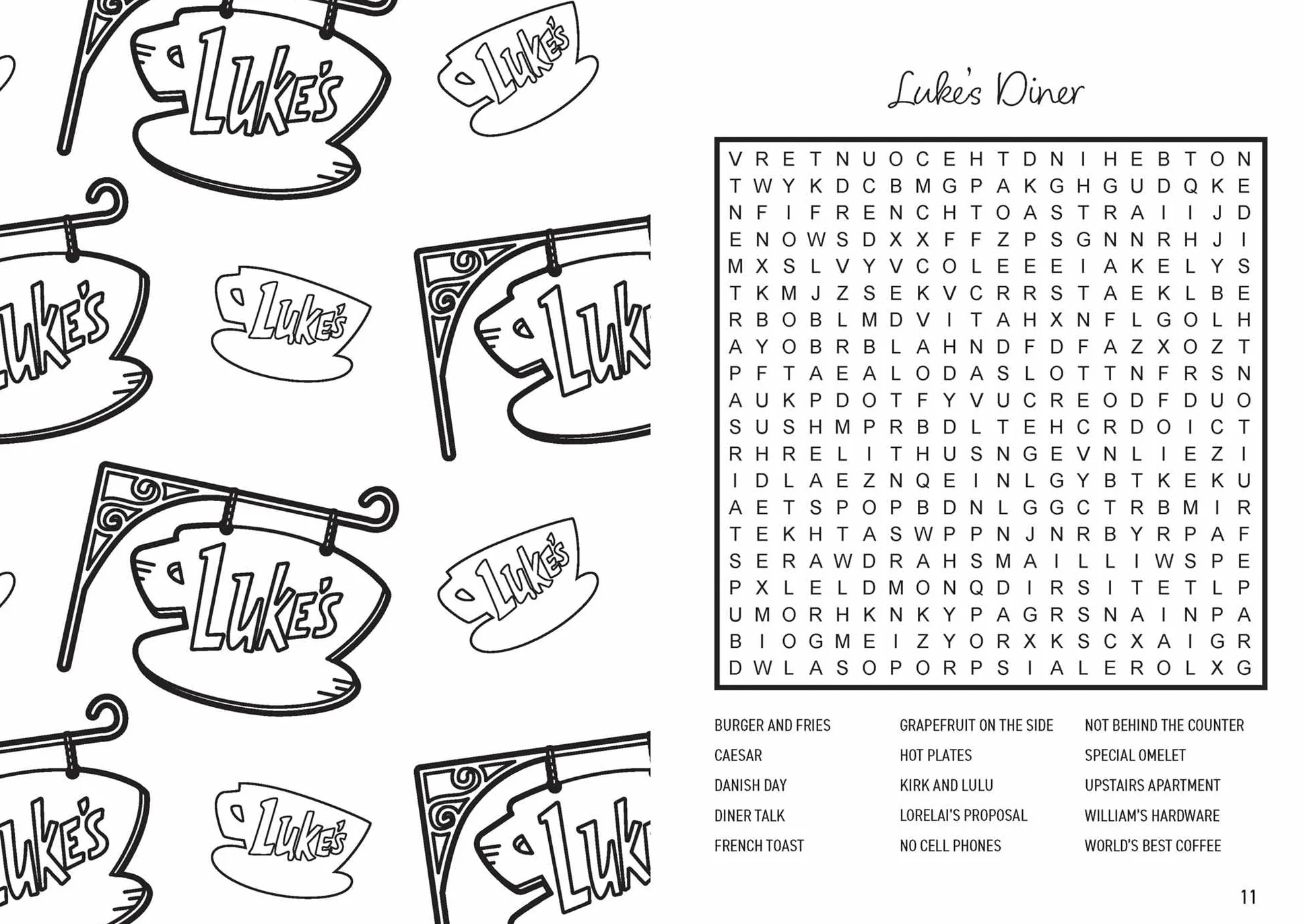 Gilmore Girls Word Search and Coloring Book