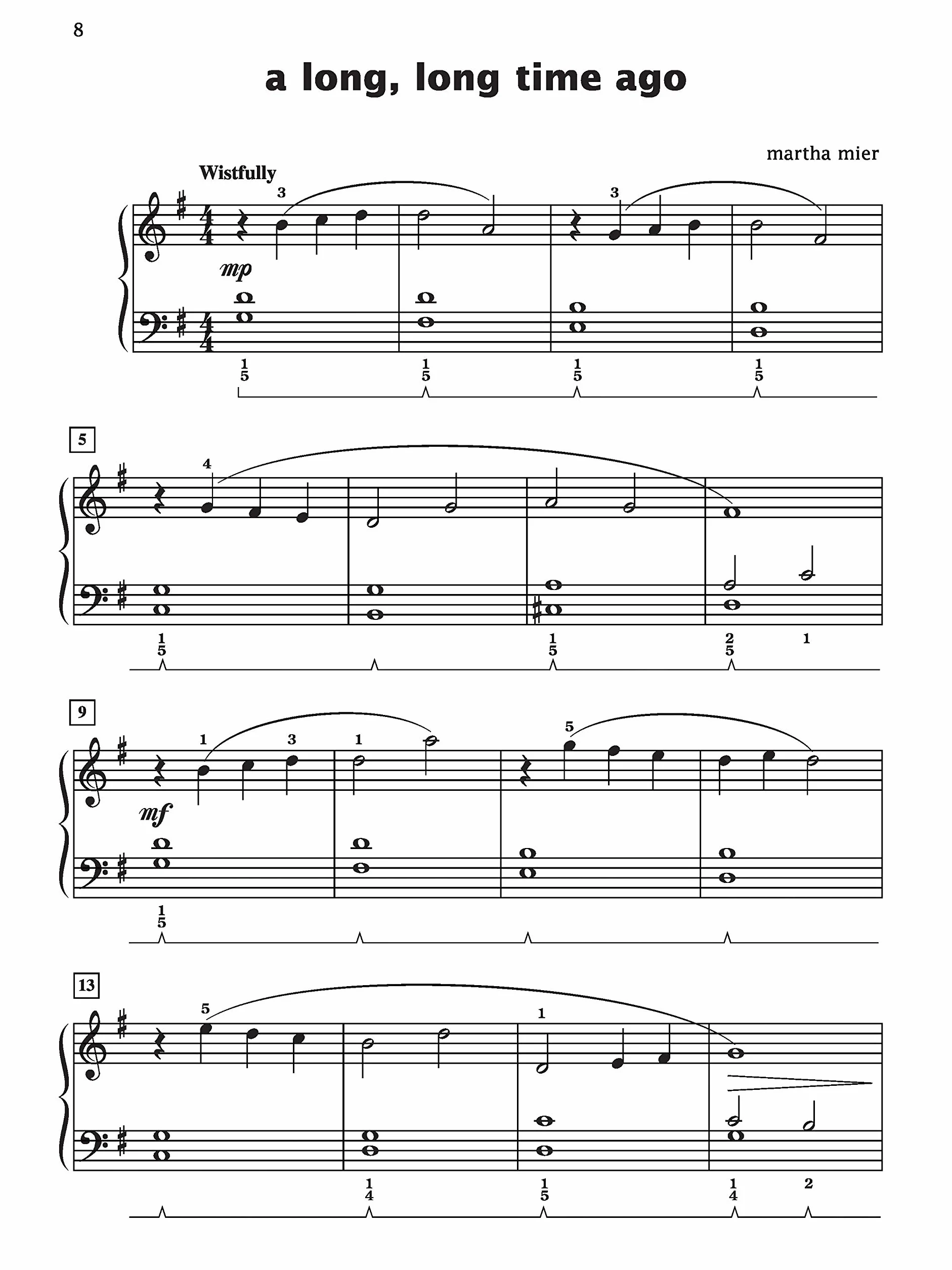 Reflections, Bk 1: 7 elementary piano solos in romantic style