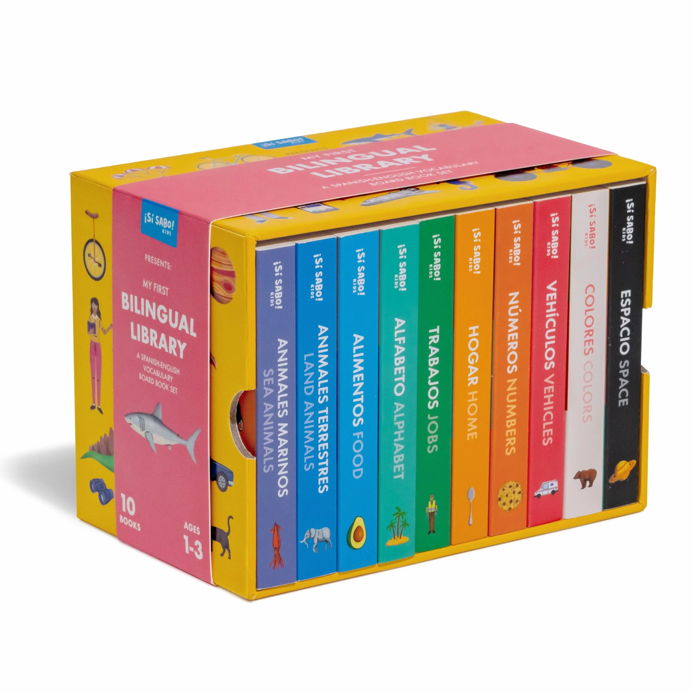 My First Bilingual Library: A Spanish-English Vocabulary Board Book Set of Colors, Numbers, Animals, ABCs, and More: 2