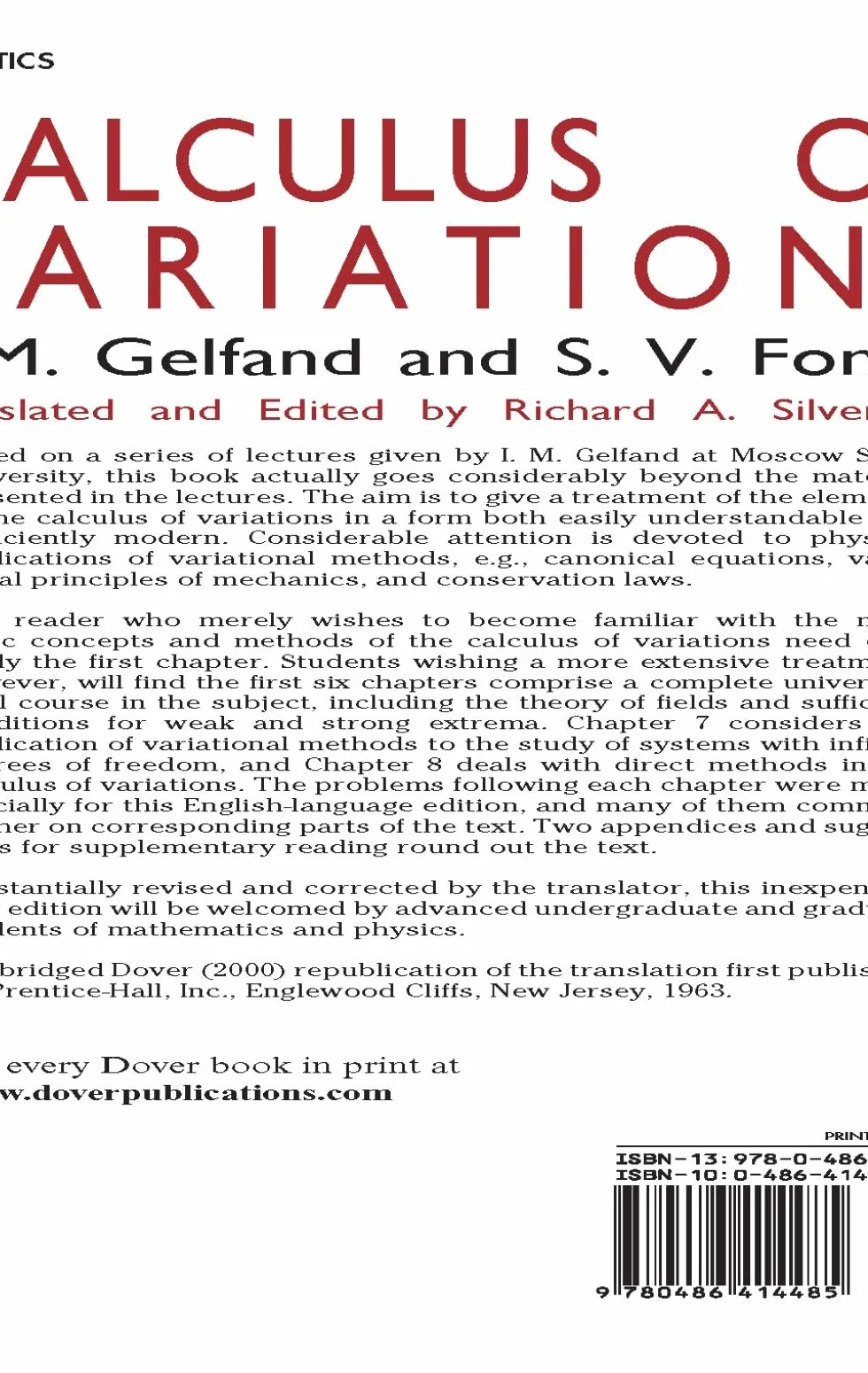 Calculus of Variations