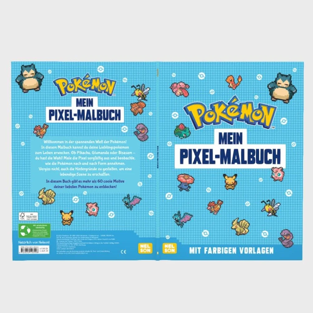 Pokémon Activity-Buch: Mein Pixel-Malbuch: Mit farbigen Vorlagen