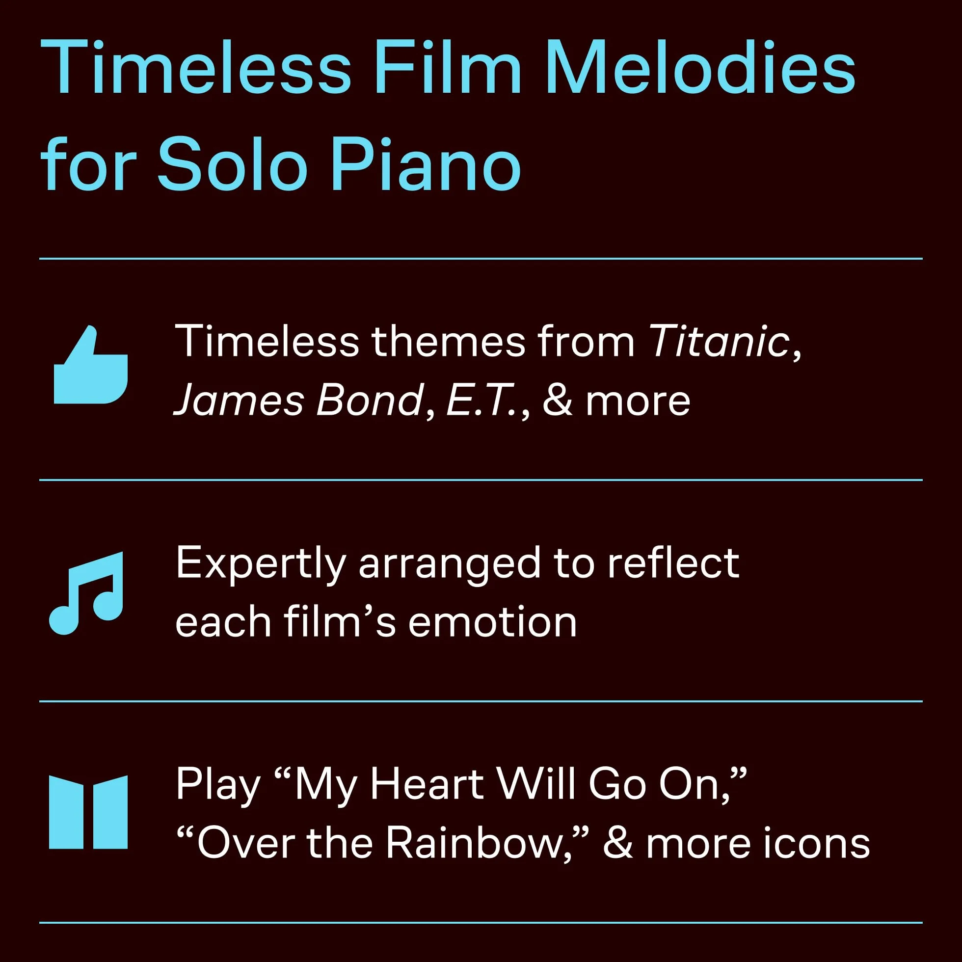 100 MOVIE SONGS FOR PIANO SOLO PIANO