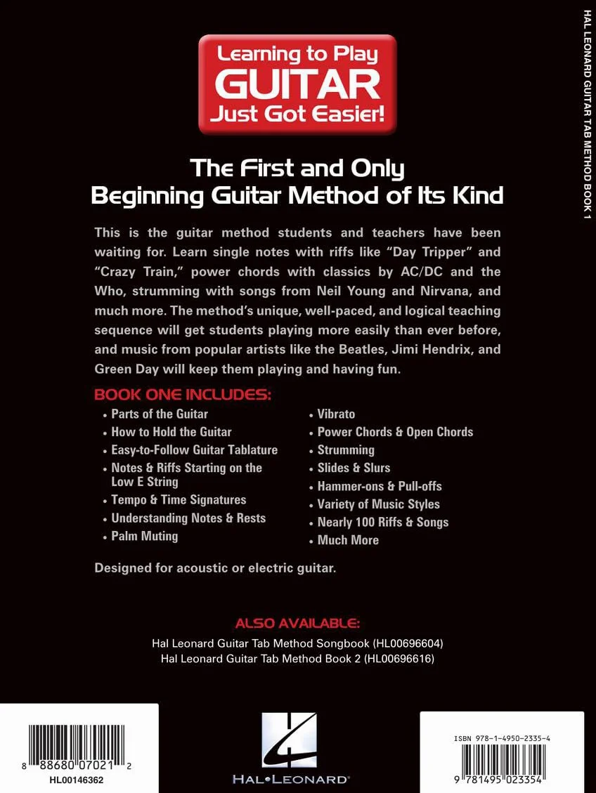 Hal leonard guitar tab method: Book Only