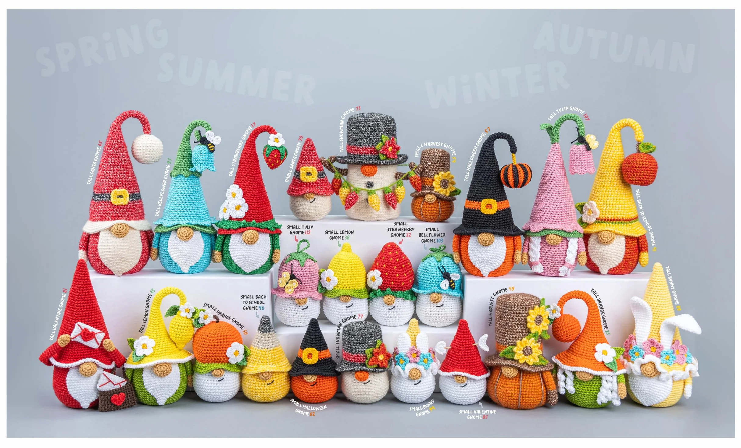 Amigurumi Gnomes: 24 Crochet Patterns for Every Season