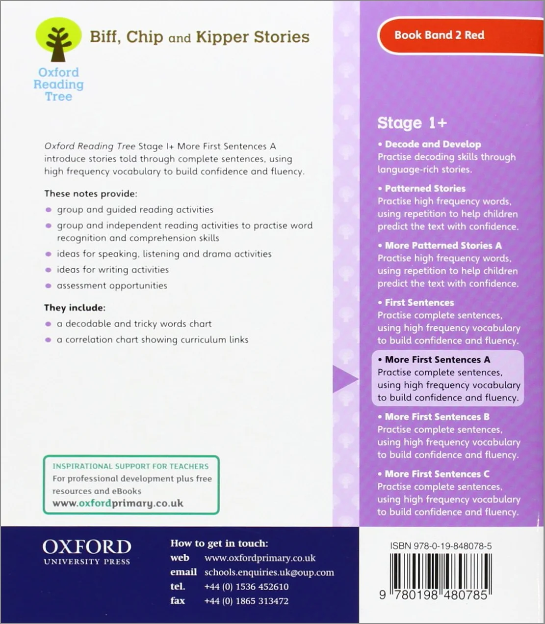 Oxford reading tree: level 1+. more first sentences a: pack of 6 (pack)