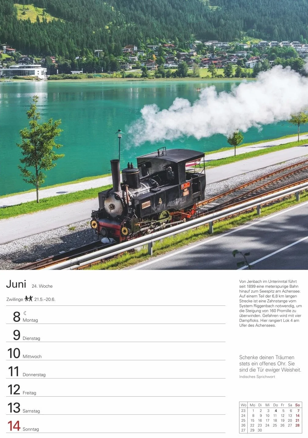 Eisenbahnen Wochenplaner 2026 - 53 faszinierende Fotografien: Besonderer Wandplaner mit 53 fantastischen Fotos von historischen Eisenbahnen. Hochwertiger Foto-Kalender 2026. 25 x 35,5 cm