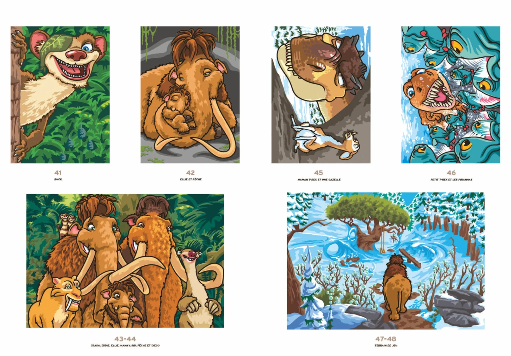 Coloriages mystères - L'Âge de glace