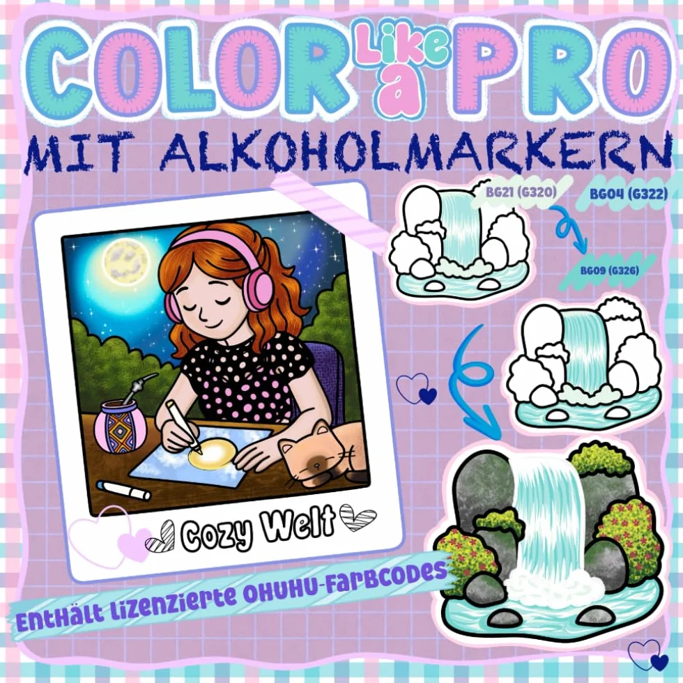 COLOR LIKE A PRO – MIT ALKOHOLMARKERN: Schritt-für-Schritt-Anleitung zum Kolorieren mit Alkoholmarkern: realistische Effekte, Blending, Schatten, ... & Techniken für Anfänger und Fortgeschrittene